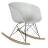 Meubles & Design Fauteuils Chaise à Bascule Scandinave Design Blanc