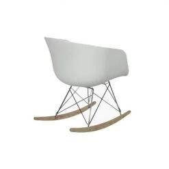 Meubles & Design Fauteuils Chaise à Bascule Scandinave Design Blanc -Chaise Soldes 2024 chaise a bascule scandinave design blanc 3
