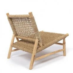 Bazar Bizar Fauteuils Chaise En Bois De Teck Et Algues Naturelles 1 Place -Chaise Soldes 2024 chaise en bois de teck et algues naturelles 1 place 2