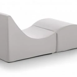 Talamo Italia Poufs Chaise Longue En éco-cuir Blanc -Chaise Soldes 2024 chaise longue en eco cuir blanc 2