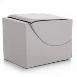 Talamo Italia Poufs Chaise Longue En éco-cuir Blanc -Chaise Soldes 2024 chaise longue en eco cuir blanc 4