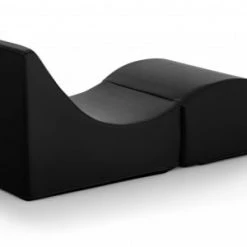 Talamo Italia Poufs Chaise Longue En éco-cuir Noir -Chaise Soldes 2024 chaise longue en eco cuir noir 3