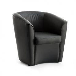 Talamo Italia Fauteuils Chaise Longue En éco-cuir Noir