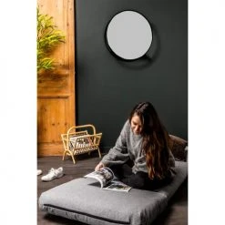 Drawer Fauteuils Chauffeuse Convertible 1 Place En Tissu Gris Nuage -Chaise Soldes 2024 chauffeuse convertible 1 place en tissu gris nuage 4