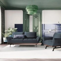 CXL By Christian Lacroix Fauteuils Fauteuil 1 Place En Tissu Structuré Bleu -Chaise Soldes 2024 fauteuil 1 place en tissu structure bleu 6