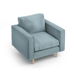 CXL By Christian Lacroix Fauteuils Fauteuil 1 Place En Tissu Structuré Bleu Clair -Chaise Soldes 2024 fauteuil 1 place en tissu structure bleu clair 4