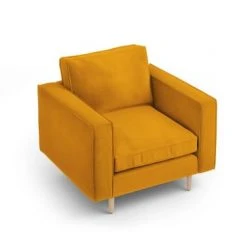 CXL By Christian Lacroix Fauteuils Fauteuil 1 Place En Tissu Structuré Jaune -Chaise Soldes 2024 fauteuil 1 place en tissu structure jaune 4