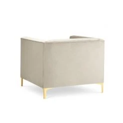 Micadoni Home Fauteuils Fauteuil 1 Place En Velours Beige -Chaise Soldes 2024 fauteuil 1 place en velours beige 2