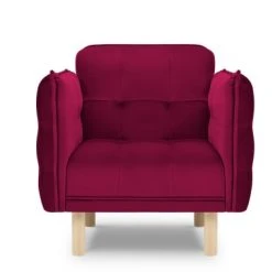 Micadoni Home Fauteuils Fauteuil 1 Place En Velours Rouge 1 Micadoni Home Fauteuils Fauteuil 1 Place En Velours Rouge -Chaise Soldes 2024 fauteuil 1 place en velours rouge 6