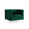 Micadoni Home Fauteuils Fauteuil 1 Place En Velours Vert Bouteille