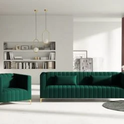 Micadoni Home Fauteuils Fauteuil 1 Place En Velours Vert Bouteille -Chaise Soldes 2024 fauteuil 1 place en velours vert bouteille 2