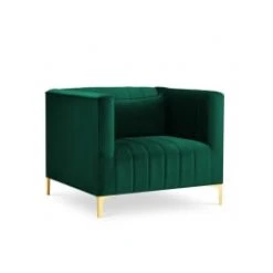 Micadoni Home Fauteuils Fauteuil 1 Place En Velours Beige -Chaise Soldes 2024 fauteuil 1 place en velours vert bouteille