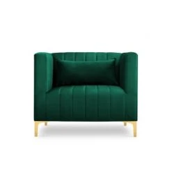 Micadoni Home Fauteuils Fauteuil 1 Place En Velours Vert Bouteille -Chaise Soldes 2024 fauteuil 1 place en velours vert bouteille 5