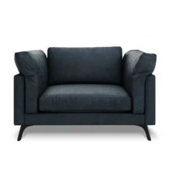 CXL By Christian Lacroix Fauteuils Fauteuil 1 Place XL En Cuir Cuir Bleu -Chaise Soldes 2024 fauteuil 1 place xl en cuir cuir bleu 3