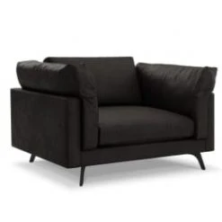 CXL By Christian Lacroix Fauteuils Fauteuil 1 Place XL En Cuir Cuir Bleu -Chaise Soldes 2024 fauteuil 1 place xl en cuir cuir noir