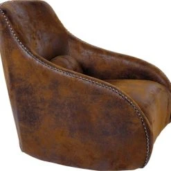 Kare Design Fauteuils Fauteuil à Bascule En Microfibre Marron -Chaise Soldes 2024 fauteuil a bascule en microfibre marron 2