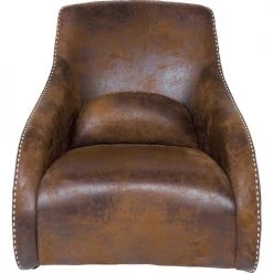 Kare Design Fauteuils Fauteuil Ă Bascule En Microfibre Marron
