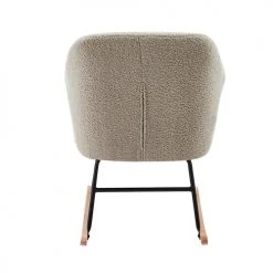 Baita Fauteuils Fauteuil à Bascule En Tissu 1 Place Beige -Chaise Soldes 2024 fauteuil a bascule en tissu 1 place beige 4