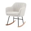 Baita Fauteuils Fauteuil à Bascule En Tissu 1 Place Blanc