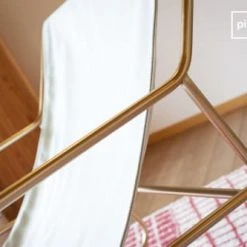 PIB Fauteuils Fauteuil à Bascule En Tissu Blanc -Chaise Soldes 2024 fauteuil a bascule en tissu blanc 4