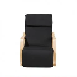 Beliani Fauteuils Fauteuil à Bascule Noir -Chaise Soldes 2024 fauteuil a bascule noir 2