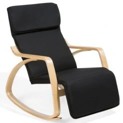 Beliani Fauteuils Fauteuil à Bascule Noir