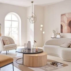 Maisons Du Monde Fauteuils Fauteuil à Bouclettes Blanches -Chaise Soldes 2024 fauteuil a bouclettes blanches 1000 3 23 209902 8