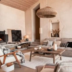 Maisons Du Monde Fauteuils Fauteuil à Bouclettes Blanches Et Frêne Massif -Chaise Soldes 2024 fauteuil a bouclettes blanches et frene massif 1000 12 28 210030 5