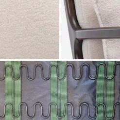 Alice's Garden Fauteuils Fauteuil à Bouclettes , Pieds Bois D'hévéa Teinté Wengé -Chaise Soldes 2024 fauteuil a bouclettes pieds bois d hevea teinte wenge 5