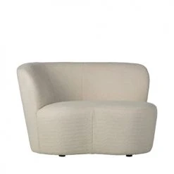Woood Fauteuils Fauteuil Angle Gauche En Tissu Bouclette Ecru
