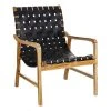 RNT By Really Nice Things Fauteuils Fauteuil Avec Finition Cirée De Bois Massif En Teck Noir.