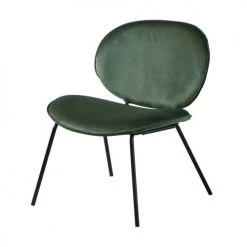 Maisons Du Monde Fauteuils Fauteuil Bas En Velours Vert