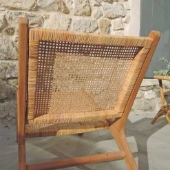 Casatera Fauteuils Fauteuil Bas Lounge Teck Et Rotin Bois Clair -Chaise Soldes 2024 fauteuil bas lounge teck et rotin bois clair 4