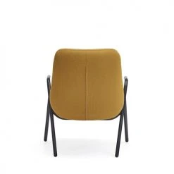 TEULAT Fauteuils Fauteuil Bas Rembourré En Moutarde Et Pied En Métal -Chaise Soldes 2024 fauteuil bas rembourre en moutarde et pied en metal 5