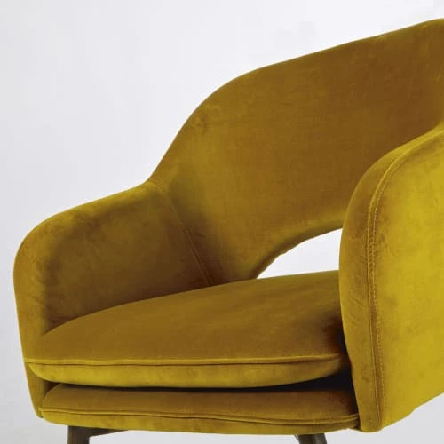 Fauteuil bas vintage en velours jaune moutarde Maisons Du Monde Fauteuils Fauteuil Bas Vintage En Velours Jaune Moutarde -Chaise Soldes 2024 fauteuil bas vintage en velours jaune moutarde 1000 14 31 209828 4