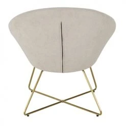 Maisons Du Monde Fauteuils Fauteuil Beige Et Pieds En Métal Doré -Chaise Soldes 2024 fauteuil beige et pieds en metal dore 1000 10 10 216080 4