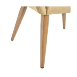 Wadiga Fauteuils Fauteuil Beige Et Pieds Métal Couleur Bois - 60x58x77cm -Chaise Soldes 2024 fauteuil beige et pieds metal couleur bois 60x58x77cm 5