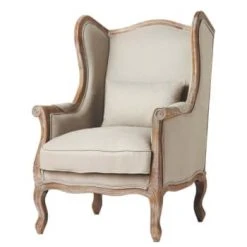 Maisons Du Monde Fauteuils Fauteuil Bergère En Lin Taupe Grisé -Chaise Soldes 2024 fauteuil bergere en lin manoir 1000 9 21 116051 1