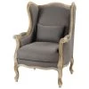 Maisons Du Monde Fauteuils Fauteuil Bergère En Lin Taupe Grisé