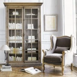 Maisons Du Monde Fauteuils Fauteuil Bergère En Lin Taupe Grisé -Chaise Soldes 2024 fauteuil bergere en lin taupe grise 1000 0 7 123335 6