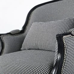 Maisons Du Monde Fauteuils Fauteuil Bergère Imprimé Pied De Poule Noir Et Blanc -Chaise Soldes 2024 fauteuil bergere imprime pied de poule noir et blanc 1000 2 20 210309 4