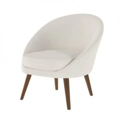 Rendez Vous Déco Fauteuils Fauteuil Blanc Effet Laine Bouclette