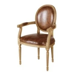 Maisons Du Monde Fauteuils Fauteuil Cabriolet En Coton écru -Chaise Soldes 2024 fauteuil cabriolet en cuir marron effet vieilli louis 1000 1 7 199513 1