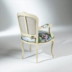 Robin Des Bois Fauteuils Fauteuil Cabriolet Patine Ivoire Et Tissu Lin Fleuri -Chaise Soldes 2024 fauteuil cabriolet patine ivoire et tissu lin fleuri 4