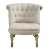Maisons Du Monde Fauteuils Fauteuil Capitonné En Lin Beige Ficelle