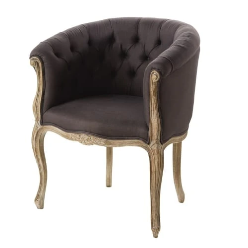 Fauteuil capitonné en lin coloris taupe grisé Maisons Du Monde Fauteuils Fauteuil Capitonné En Lin Coloris Taupe Grisé -Chaise Soldes 2024 fauteuil capitonne en lin coloris taupe grise 1000 7 27 199451 1