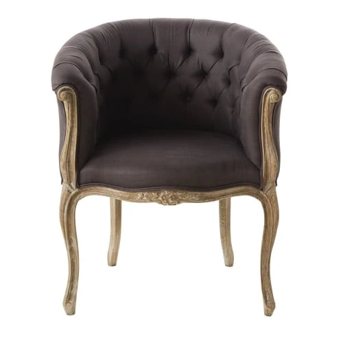 Fauteuil capitonné en lin coloris taupe grisé Maisons Du Monde Fauteuils Fauteuil Capitonné En Lin Coloris Taupe Grisé -Chaise Soldes 2024 fauteuil capitonne en lin coloris taupe grise 1000 7 27 199451 2