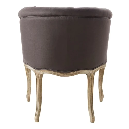 Fauteuil capitonné en lin coloris taupe grisé Maisons Du Monde Fauteuils Fauteuil Capitonné En Lin Coloris Taupe Grisé -Chaise Soldes 2024 fauteuil capitonne en lin coloris taupe grise 1000 7 27 199451 3