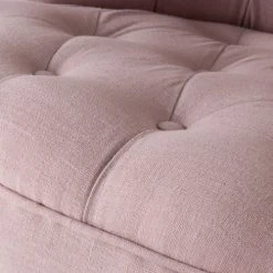 Maisons Du Monde Fauteuils Fauteuil Capitonné En Lin Lavé Rose Poudré -Chaise Soldes 2024 fauteuil capitonne en lin lave rose poudre 1000 15 33 175472 4
