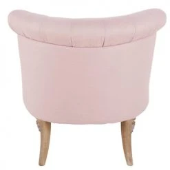Maisons Du Monde Fauteuils Fauteuil Capitonné En Lin Lavé Rose Poudré -Chaise Soldes 2024 fauteuil capitonne en lin lave rose poudre 1000 15 33 175472 6